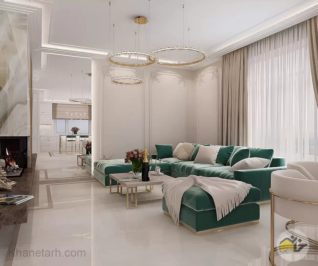 اپارتمان 101 متری در سعادت اباد، سرو غربی