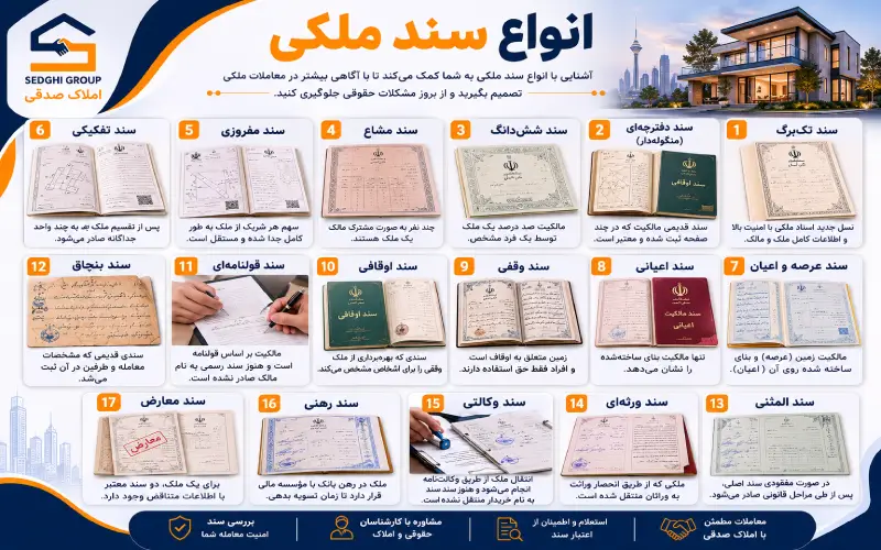 انواع سند ملکی