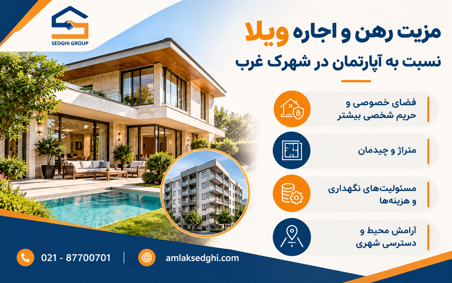 مزیت رهن و اجاره ویلا در شهرک غرب
